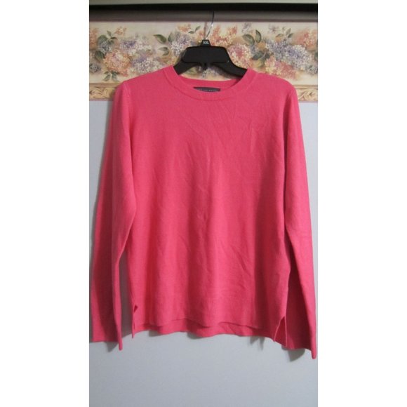 M&S Collection Medium Pink Cashmillion Side Split Crew Jumper Sweater - Picture 1 of 4